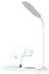 US-CD195 Wireless Charging Holder With Table Lamp 15W White