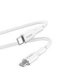 PURO ICON mjuk kabel - USB-C till Lightning-kabel MFi 1,5 m (vit)