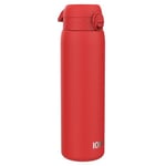 ION8 Gourde Isotherme 1 Litre, 920 ml, Anti-Fuite, Facile à Ouvrir, Verrouillage Sécurisé, Lavable au Lave-Vaisselle, Acier Inoxydable, Isolation Sous Vide, Idéale pour le Sport et le Yoga, Rouge