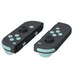 eXtremeRate Light Cyan Replacement ABXY Direction Keys SR SL L R ZR ZL Trigger Buttons Springs, Full Set Buttons Repair Kits with Tools for Nintendo Switch Joycon Joy con Shell NOT Included