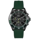 Lacoste Chronograph Quartz Watch for Men with Green Silicone Bracelet - 2011153