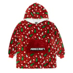 Minecraft Childrens/Kids Oversized Christmas Hoodie Blanket NS7311