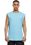 Urban Classics Men's Open Edge Sleeveless Tee T-Shirt, Baltic Blue, M