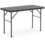 Uniprodo Kokoontaitettava pöytä - 121,60 x 61,50 73,50 cm sisä- ja ulkokäyttöön musta
