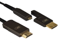 SCP 995AOC-30M-LSZH, 30 m, 2 x HDMI Type A (Standard), HDMI Type D (Mikro), 3D, Audio Return Channel (ARC), Sort