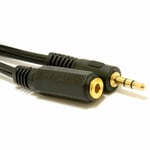 1.5  3.5mm EXTENSION Jack Headphone GOLD Cable Stereo LEAD