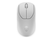Alienware Pro Wireless Gaming Mouse - Mus - optisk - 6 knappar - trådlös, kabelansluten - USB, 2.4 GHz - månljus