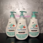 Baby Dove Sensitive Skin Care Fragrance Free Moisture 3x 400ml Head To Toe Wash