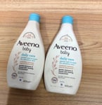 Aveeno Baby Baby Gentle Bath and Wash, White, 400 ml (Pack of 2)