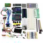 Kit d'apprentissage et de démarrage pour Arduino avec Guide d'Utilisation moteur pas à pas Uno R3 1602LCD Capteurs Servo/fil de