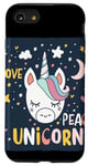 Coque pour iPhone SE (2020) / 7 / 8 Costume de licorne amusant qui dort joliment et en paix