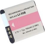 Batteri till Li50B för Olympus, 3.6V (3.7V), 700 mAh