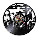 OZ6YA Spider-man vinyl CD record wall clock creative clock 2 Vinyl Wall Clock Gift  Wall Art Vintage Decor