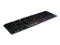 Logitech G915 LIGHTSPEED Wireless RGB Mechanical Gaming Keyboard - GL Tactile - Tastatur - bakgrunnsbelyst - Bluetooth, 2.4 GHz - QWERTY - Russisk - tastsvitsj: GL Tactile - svart