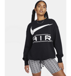 Nike Women's Over-oversized Crew-neck French Terry Sweatshirt Air Urheilu BLACK/WHITE