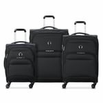 Delsey Paris Sky Max 2.0 4 roulettes Set de valises 3 pièces avec soufflet d'extension schwarz (TAS010630)