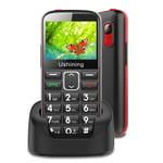 3G Big Button Mobile Phone Unlocked,Easy to Use Dual Sim Basic Mobile Phones for Elderly (Black)