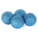 Christmas Glitter Balls Chic Baubles New Year Ornament Blue