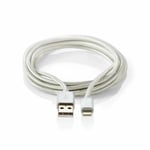 Fit Apple iPhone 6 6S 7 Plus SE 5 5S iPad Lightning USB Charger Cable 3m Metal