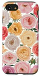 Coque pour iPhone SE (2020) / 7 / 8 rose de fleur drôle pour les amoureux des fleurs