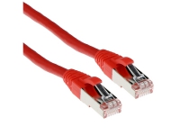 ACT Red 15 meter LSZH SFTP CAT6A patch cable snagless with RJ45 connectors