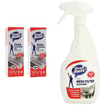 Oven Mate Oven Cleaning Kit 500ml Twin Pack & Mesh Filter Cleaner 500 ml
