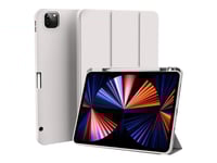 Estuff Miami - Vikbart Fodral För Surfplatta - Polykarbonat, Polyuretanläder, Termoplastisk Polyuretan (Tpu) - Grå, Klar - 10.2" - För Apple 12.9-Inch Ipad Pro (5:E Generation, 6:E Generation)