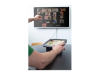 Compulocks iPad 10.2 Space Enclosure AV Conference Room Capsule - Monteringssett (hus, sokkel) - 25° synsvinkel - for nettbrett - låsbar - stål, høyverdig aluminium - svart - skjermstørrelse: 10.2 - monteringsgrensesnitt: 100 x 100 mm - veggmonterbar, skranketopp - for Apple 10.2-inch iPad (7. generasjon, 8. generasjon, 9. generasjon)