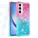 SKALO Samsung A55 5G Kvicksand Glitter Hjärtan TPU-skal - Rosa-T multifärg