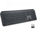 GERMAN Logitech MX Keys Advanced Illuminated Wireless Keyboard QWERTZ Layout