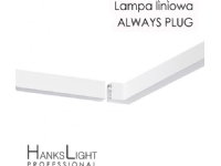 Ceiling lamp HanksLight LED lamp HanksLight, white, linear, alu, suspension, plug-connection option, 1200mm, down36W, 4000K