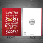 Funny Rude Valentines Day Card For Boyfriend Husband Joke Card For Men Him