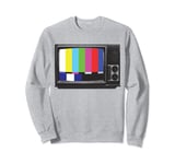 No Signal 70s 80s Television Screen Retro Vintage Funny TV Sweatshirt
