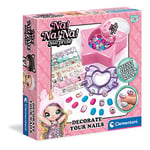 Clementoni 18659 Na Na Na Surprise Decorate children, stickers and glitter-nail art set, manicure kids' craft kits girls 6 years old, Multicoloured