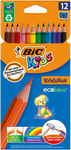 Bic Kids Evolution ECOlutions Colouring Pencils, Assorted Colours, Eco-Friendly,