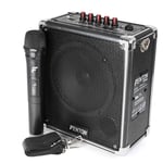 Fenton ST040 Portable PA System Battery Powered Speaker with UHF Microphone, Shoulder Strap, Bluetooth Audio & MP3 USB 40W