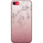 Apple iPhone SE (2020) Gennemsigtigt Telefoncover Glitter och marmor
