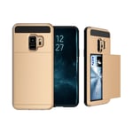 Samsung Galaxy S9 Skal med ett slid in kortfack - Guld