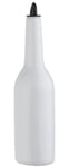 Cocktail Flair Bottle White 750ml Mixology Training Practice Unbreakable Plastic