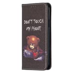 Magnetic Leather Folio Case for Samsung A12/M12, Samsung A12/M12 Flip Wallet Phone Case with Kickstand Card Slots TPU Bumper Protective Skin Shockproof Cover for Samsung A12/M12 - Bear
