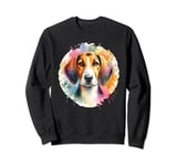 English Foxhound Dog Watercolor Artwork Sweatshirt