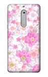 Pink Sweet Flower Flora Case Cover For Nokia 5