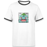 Pokémon Pokédex Bulbasaur #0001 Men's Ringer T-Shirt - White/Black - XXL