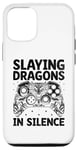 Coque pour iPhone 15 Pro Jeu vidéo Slaying Dragons In Silence