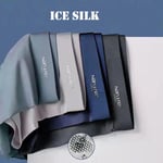 4 st Boxershorts i issilke för män, svala kalsonger, andningsbara, sexiga, tunna trosor, U-konvexa underkläder, grossistpartier L-6XL 9904 9904 4XL