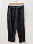 Adidas Womens Tracksuit Trousers Gym Sport Cropped Black Women Size M 12-14