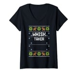 Womens Baking: Whisk Taker - Ugly Christmas Sayings V-Neck T-Shirt