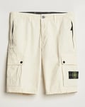 Stone Island Brushed Cotton Canvas Cargo Shorts Sand