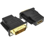 INECK® adaptateur DVI vers HDMI | fiche DVI mâle (24+1) vers prise HDMI femelle | HD TV 1080p | 3D Ready | vidéoprojecteur PS3 etc.