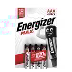 Energizer Batteri Max AAA/E92, 4-pack